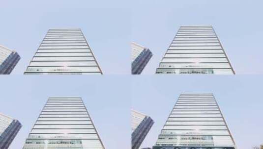 玻璃幕墙现代办公大楼高清在线视频素材下载