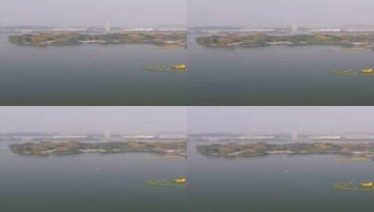 旅游景区南京玄武湖竖屏航拍高清在线视频素材下载