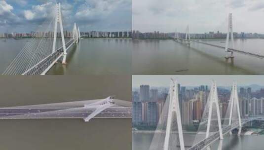武汉二七长江大桥合集高清在线视频素材下载