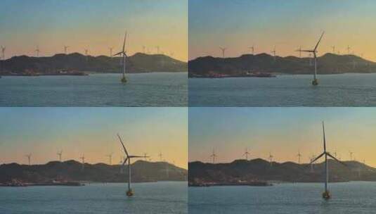 海上风电 新能源 风力发电 风车 环保高清在线视频素材下载