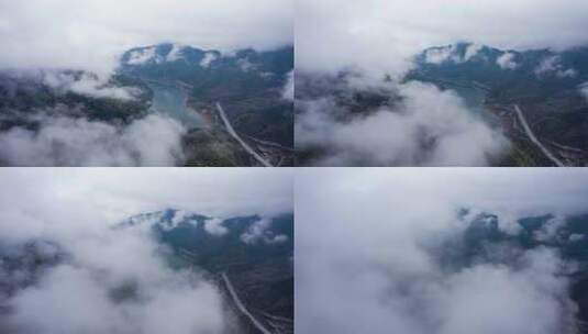 清晨云海日出云层山顶山林云雾缭绕风景风光高清在线视频素材下载