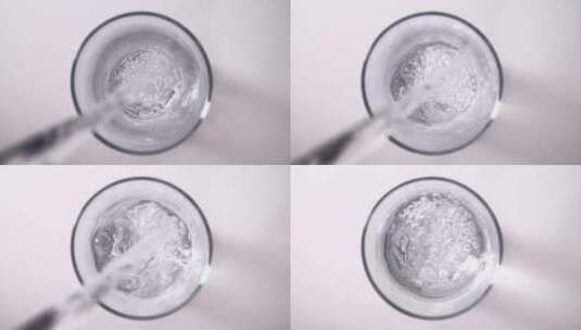 喝水杯倒水、玻璃杯、水杯高清在线视频素材下载