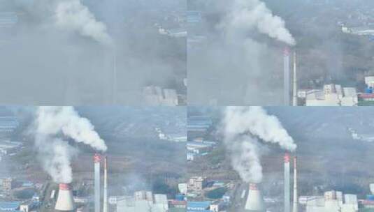核电站火电厂发电厂热电厂高清在线视频素材下载