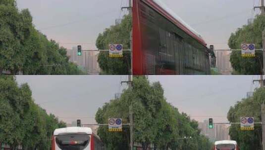 道路中央红绿灯高清在线视频素材下载