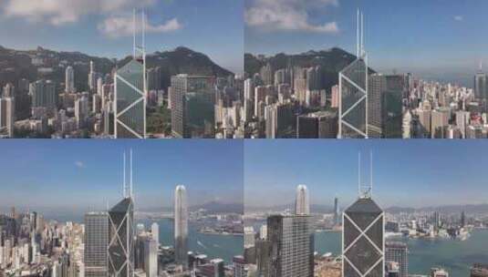 香港中环航拍高清在线视频素材下载