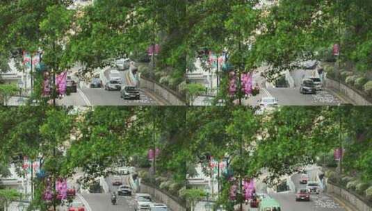 绿色城市交通高清在线视频素材下载