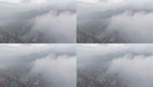 台风到来之前，泰山云雾翻腾，风起云涌高清在线视频素材下载