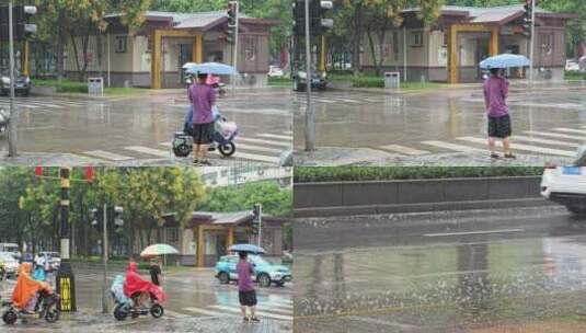 雨天城市素材高清在线视频素材下载