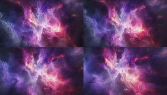 星云中的银河之星-外太空动画4K高清在线视频素材下载