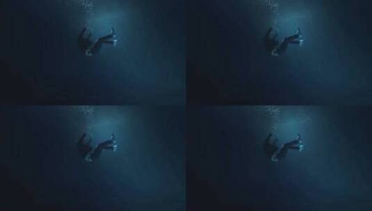 沉入海底溺水高清在线视频素材下载