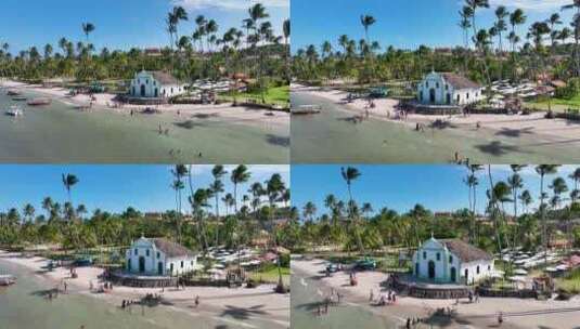 巴西伯南布哥卡内罗海滩卡内罗教堂。高清在线视频素材下载