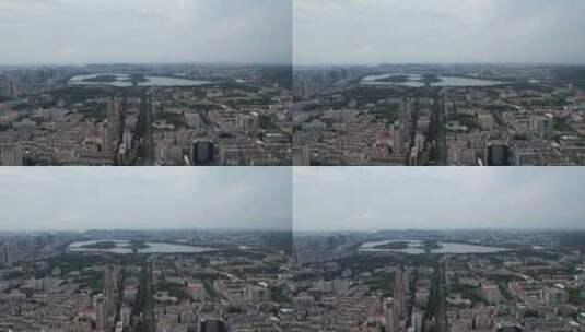 江苏南京城市风光航拍建筑高楼高清在线视频素材下载