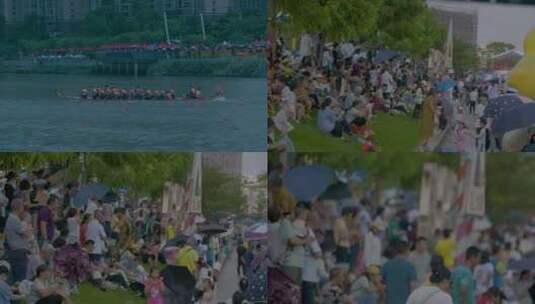龙舟比赛队伍龙舟端午节高清在线视频素材下载