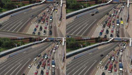 香港交通俯视图高清在线视频素材下载