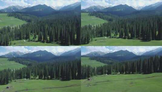 4k风景航拍新疆伊犁库尔德宁空镜头3高清在线视频素材下载