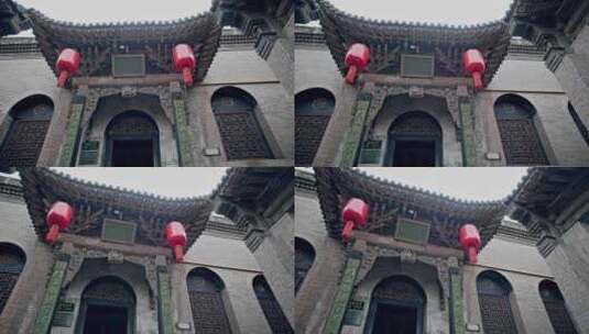 乔家大院内院特写高清在线视频素材下载