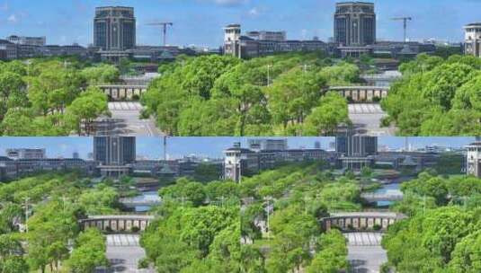 航拍临港大学城 临港新片区 上海海洋大学高清在线视频素材下载