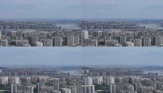 竖屏航拍高空鸟瞰重庆城市大景高清在线视频素材下载