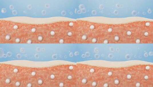 3D模拟皮肤肌肤深层补水模型广告宣传片高清在线视频素材下载