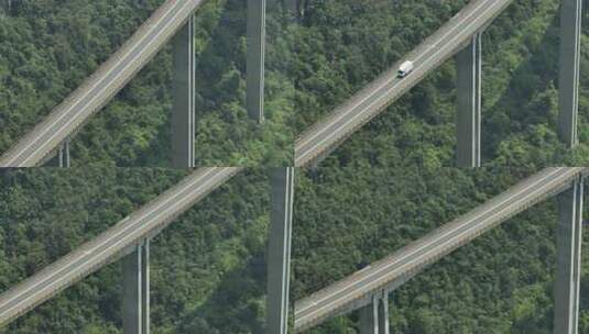 4K 高速公路航拍大山高架桥高清在线视频素材下载