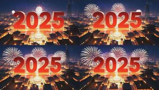 2025数字 2025新年片头高清在线视频素材下载