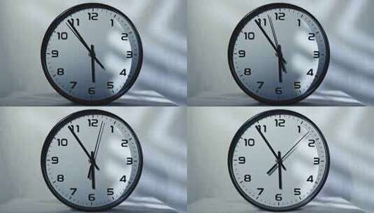 桌面圆形时钟特写高清在线视频素材下载