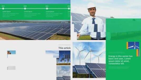 干净整洁绿色能源环保宣传视频AE模板高清AE视频素材下载