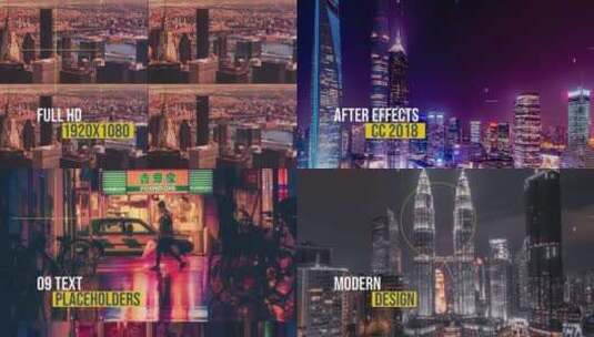 高级炫酷转场现代城市动画演讲促销活动视频AE模板高清AE视频素材下载