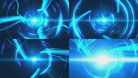 蓝色科技穿梭光效标题片头AE模板高清AE视频素材下载