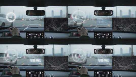 简洁智能汽车驾驶科技导航宣传展示ae模板高清AE视频素材下载