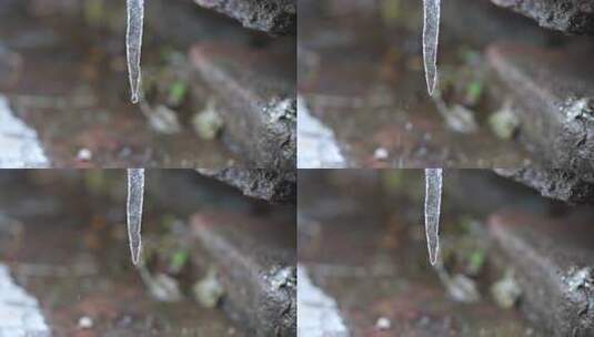 结冰 冬天 低温 结冰的水柱 寒冷高清在线视频素材下载