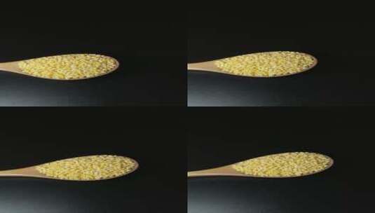 五谷杂粮小米黄米4K拍摄竖屏高清在线视频素材下载