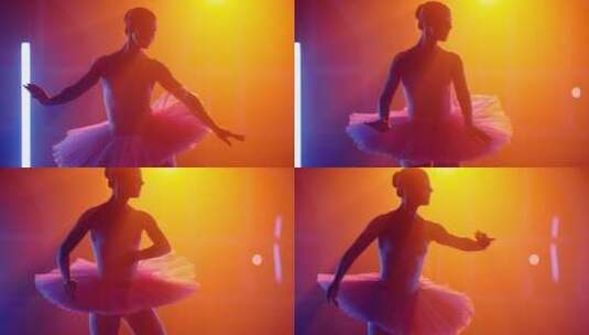优雅的芭蕾舞女演员高清在线视频素材下载