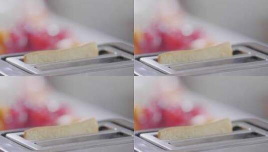 4K蛋糕甜品吐司制作高清在线视频素材下载