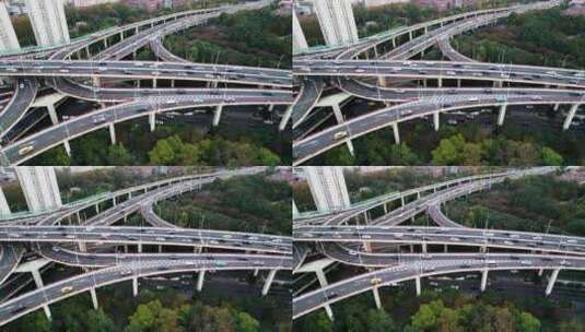 上海立交桥车流高架桥高清在线视频素材下载