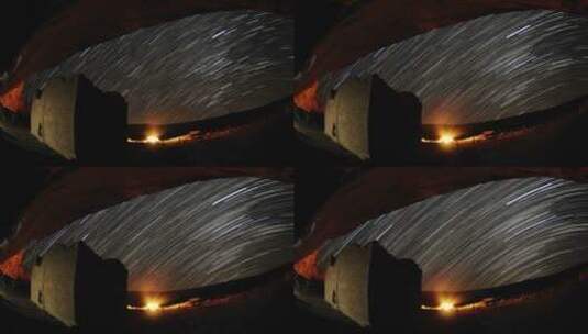 夜空流星背景高清在线视频素材下载
