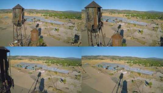 北加州废弃工厂的磨坊高清在线视频素材下载