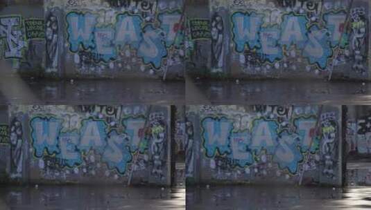 城市墙壁上的涂鸦高清在线视频素材下载
