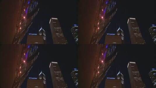 市中心摩天大楼的低角度拍摄高清在线视频素材下载