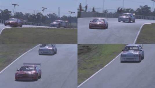 赛车在赛道上比赛高清在线视频素材下载