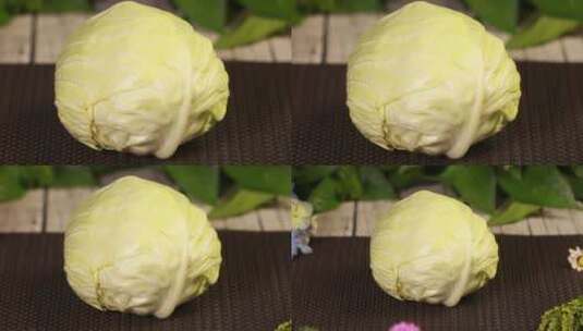 高丽菜包菜圆白菜 (2)高清在线视频素材下载