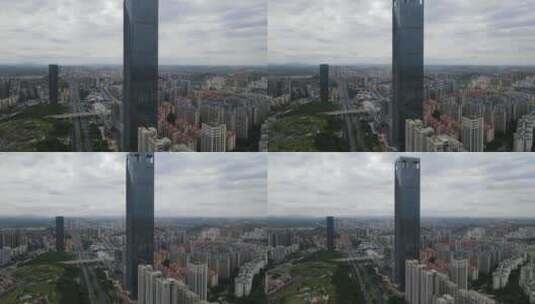 航拍广西南宁城市风光高清在线视频素材下载