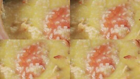 螃蟹海鲜粥高清在线视频素材下载