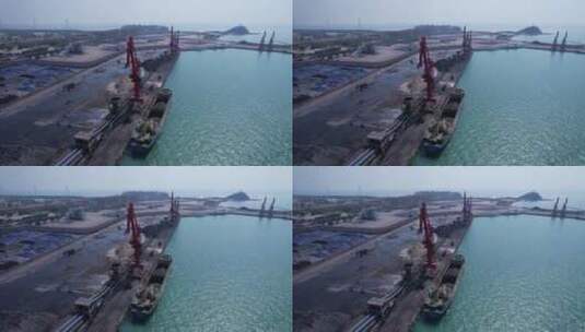 海边工厂轮渡装卸船01高清在线视频素材下载