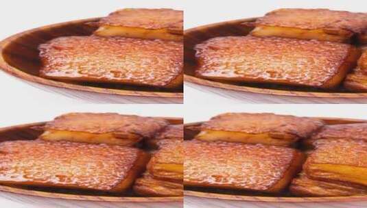 脆皮五花肉美食4k视频滑轨平移高清在线视频素材下载