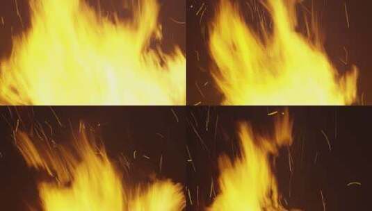 夜晚火焰燃烧实拍素材6高清在线视频素材下载