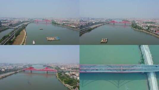 东莞东江大桥航拍合集高清在线视频素材下载