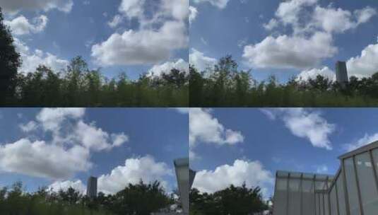 上海蓝天白云高清在线视频素材下载