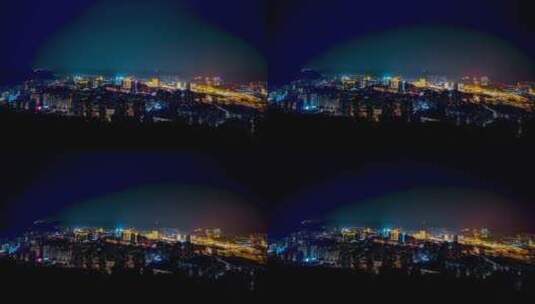 4k延时贵州铜仁夜景素材高清在线视频素材下载