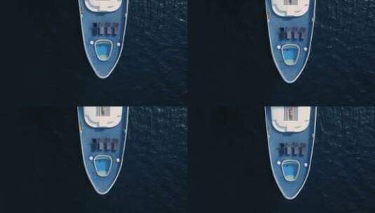 航拍美女在豪华游艇上晒太阳高清在线视频素材下载